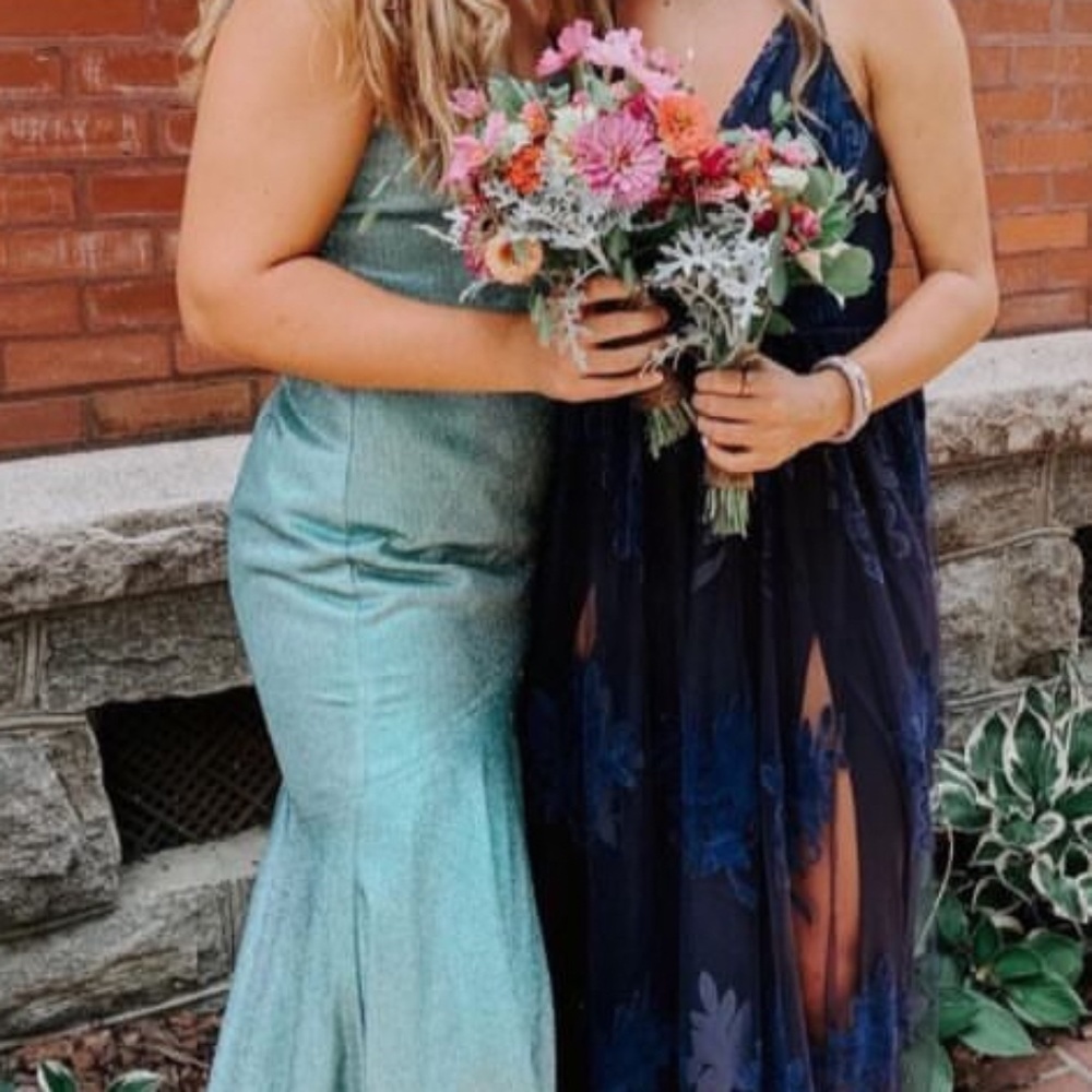 Navy blue prom dress